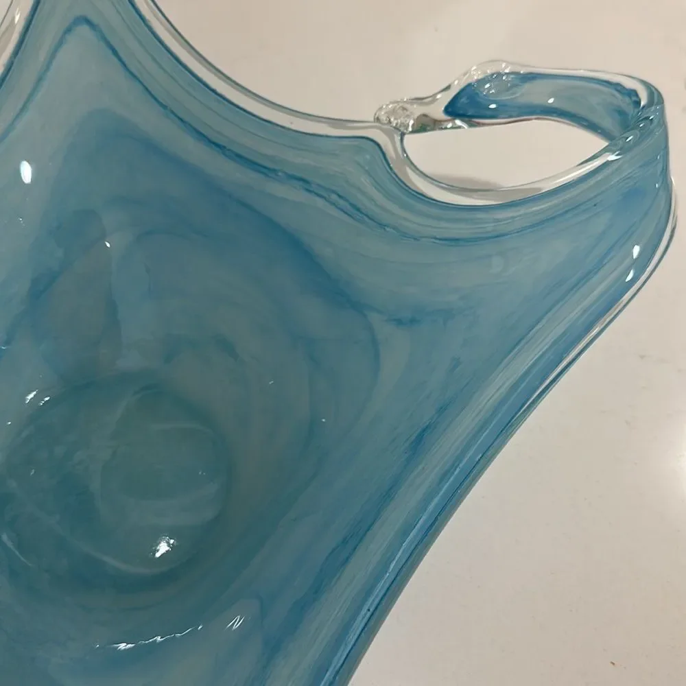 Blue ocean crystal bowl
